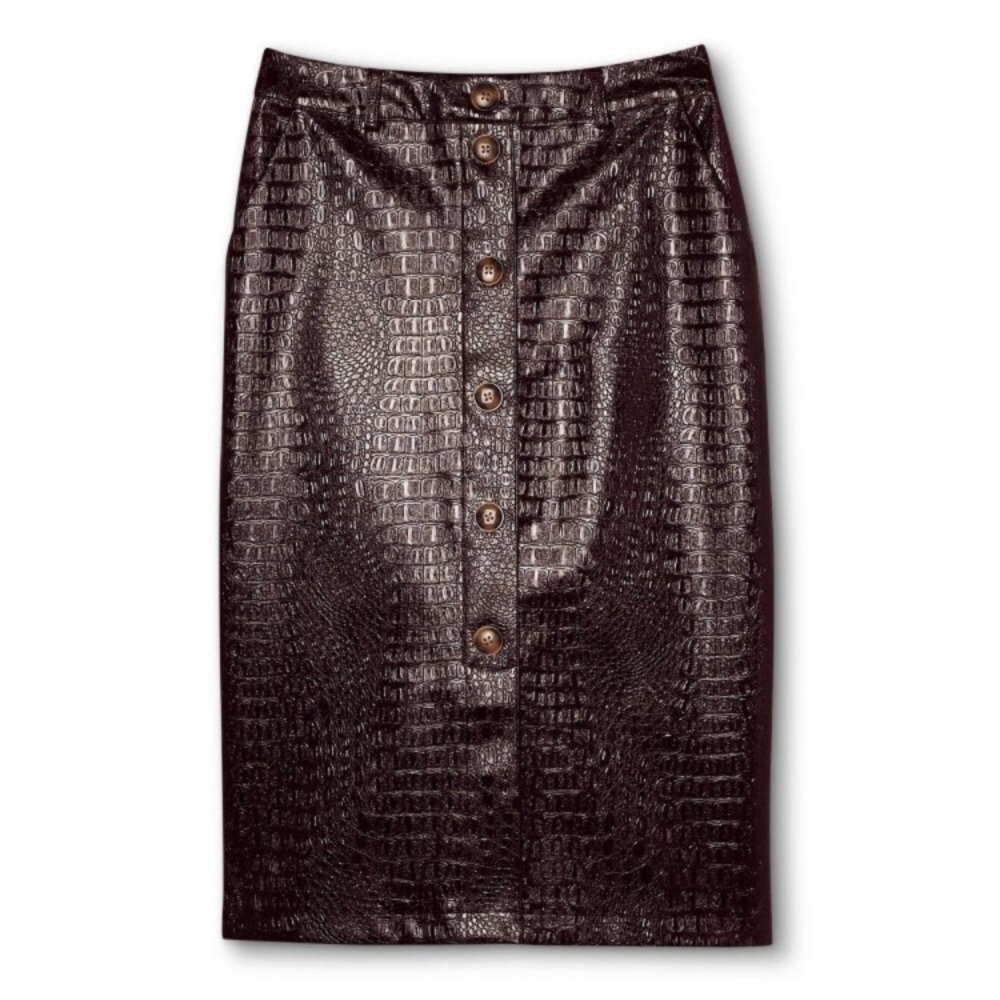 NWT Rachel Comey for Target Faux Leather Textured Pencil Skirt - Picture 7 of 7